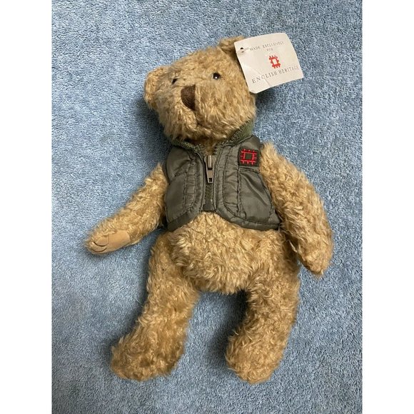 English Heritage Teddy Bear Cuthbert 10" Custodian Green Vest Plush - Picture 5 of 7